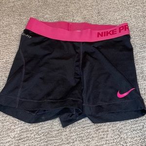 Nike Pros With Pink Band | Poshmark